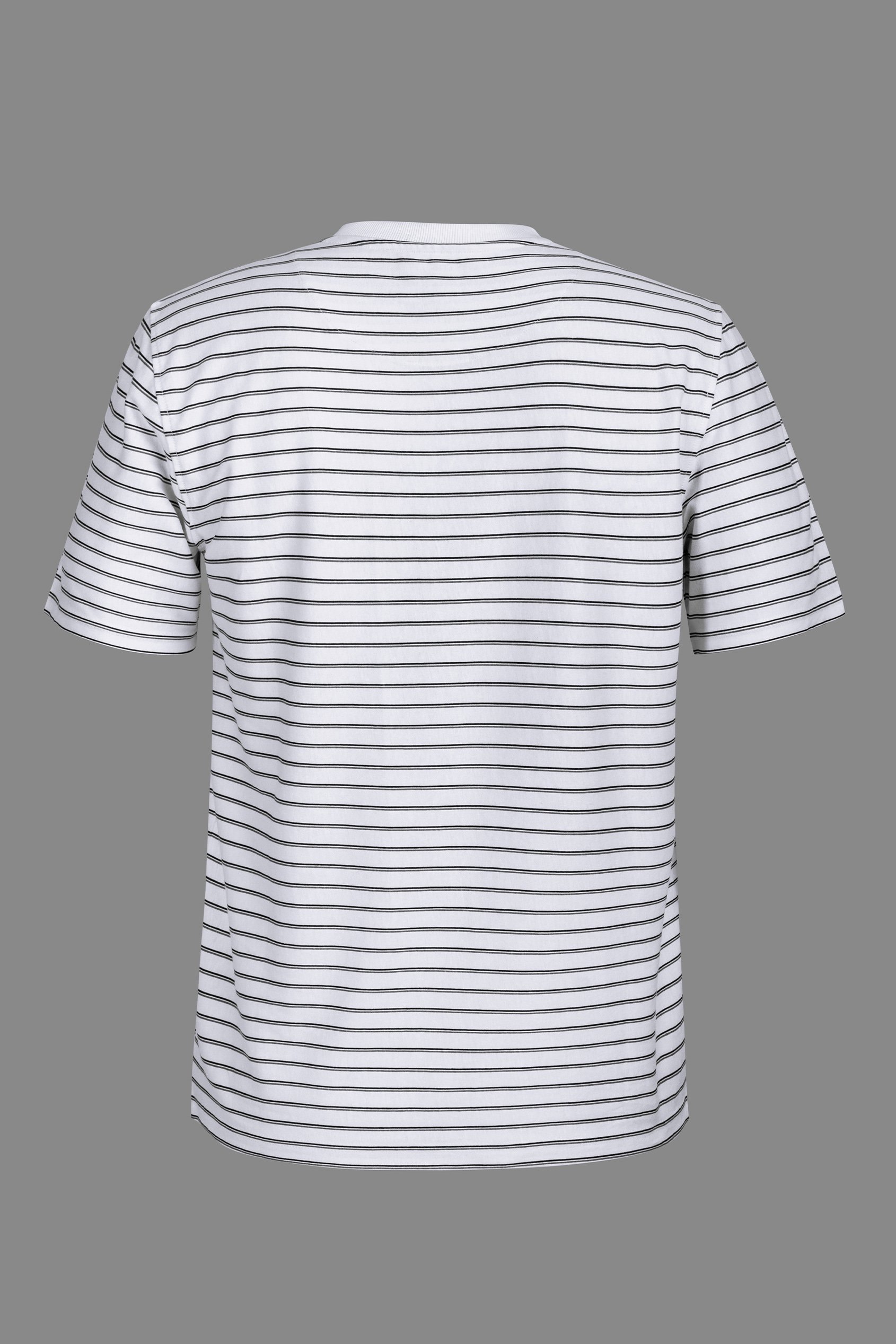 Loose Fit Stripe Print Henley T-shirt
