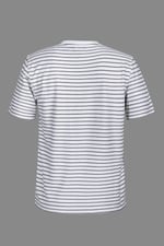 Loose Fit Stripe Print Henley T-shirt