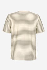 Loose Fit Stripe Print Henley T-shirt