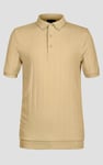Mens Rib Textured Soft Finish Polo Shirt