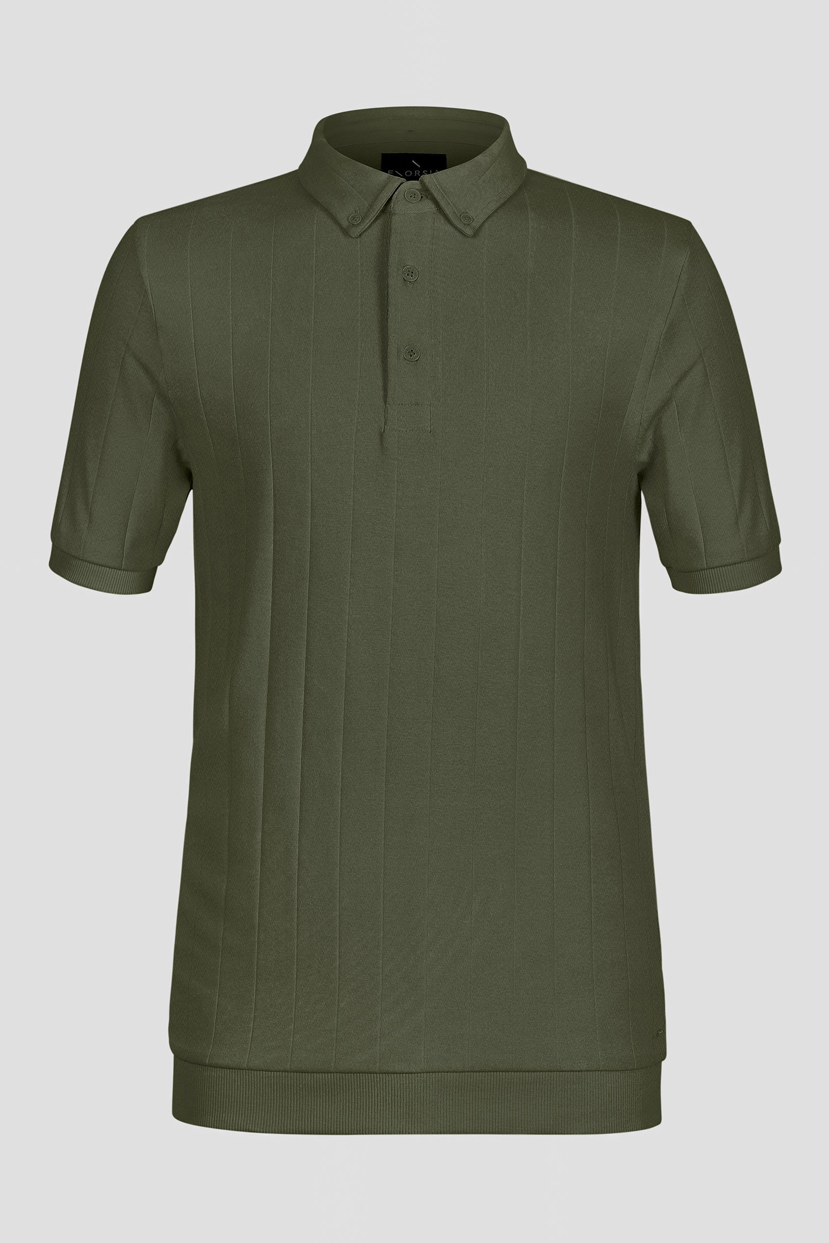 Mens Rib Textured Soft Finish Polo Shirt