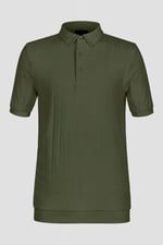 Mens Rib Textured Soft Finish Polo Shirt