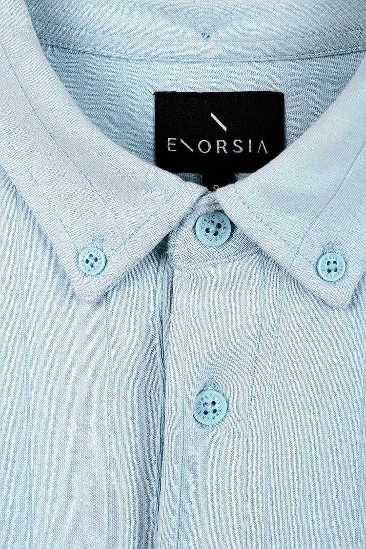 Mens Rib Textured Soft Finish Polo Shirt