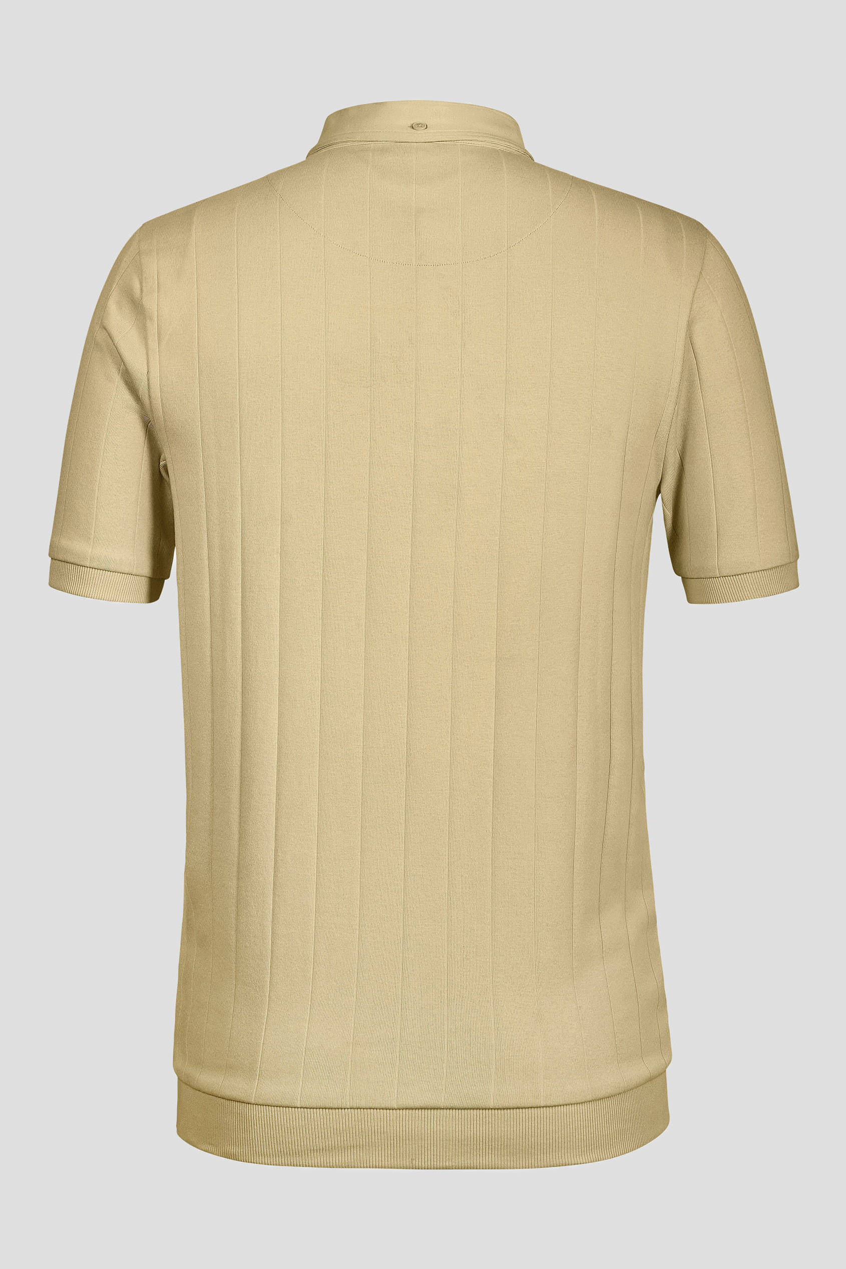 Mens Rib Textured Soft Finish Polo Shirt