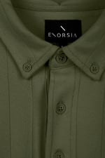 Mens Rib Textured Soft Finish Polo Shirt