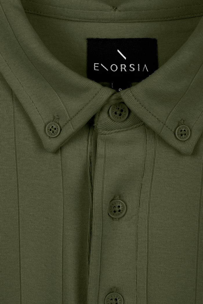 Mens Rib Textured Soft Finish Polo Shirt