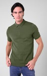 Mens Rib Textured Soft Finish Polo Shirt