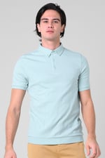 Mens Rib Textured Soft Finish Polo Shirt