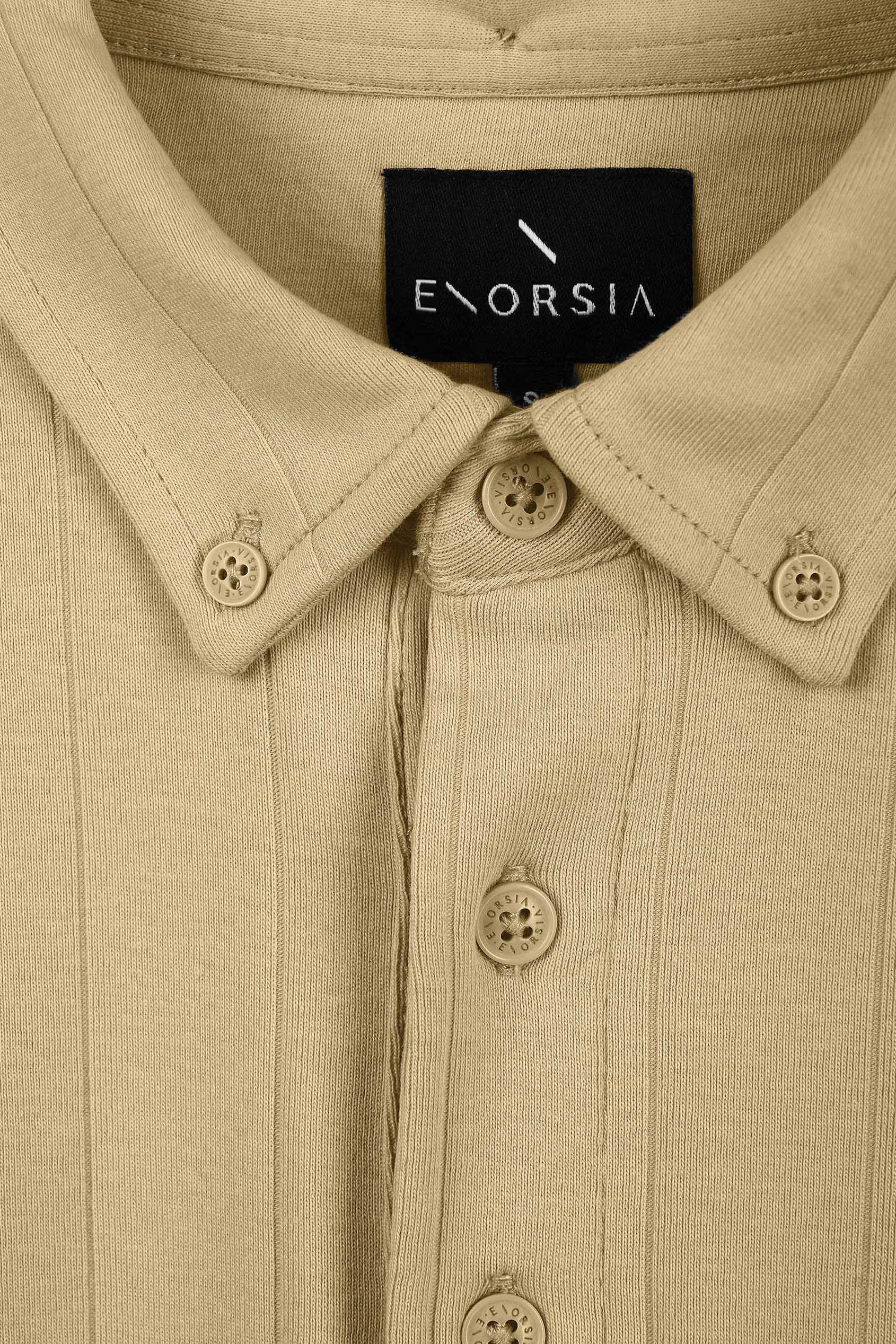 Mens Rib Textured Soft Finish Polo Shirt