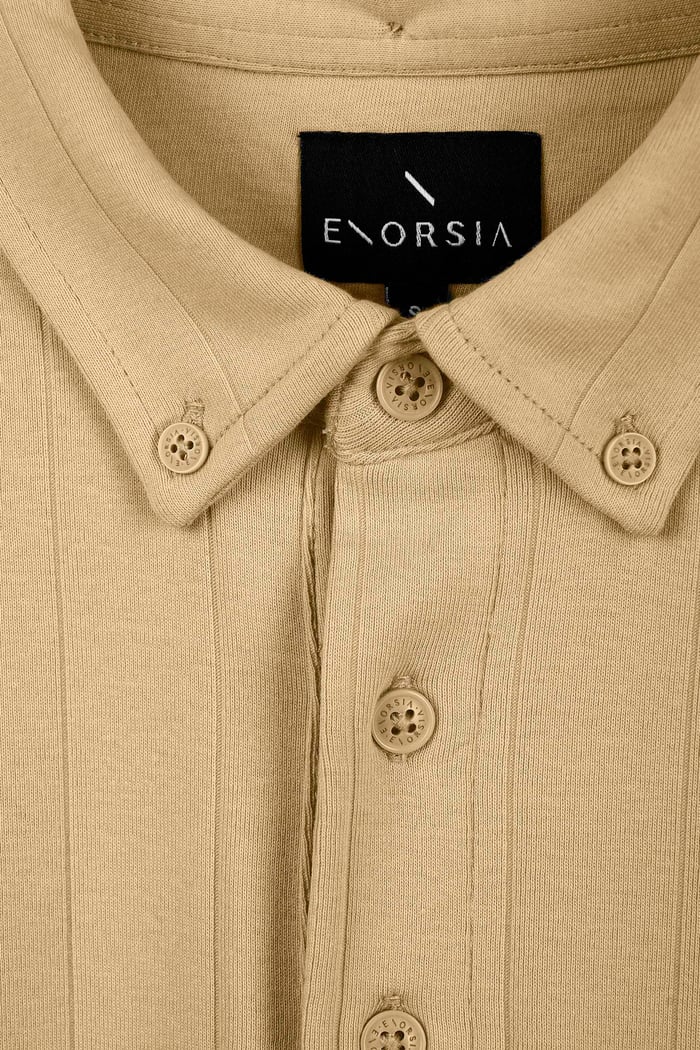 Mens Rib Textured Soft Finish Polo Shirt