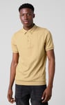 Mens Rib Textured Soft Finish Polo Shirt
