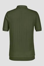 Mens Rib Textured Soft Finish Polo Shirt