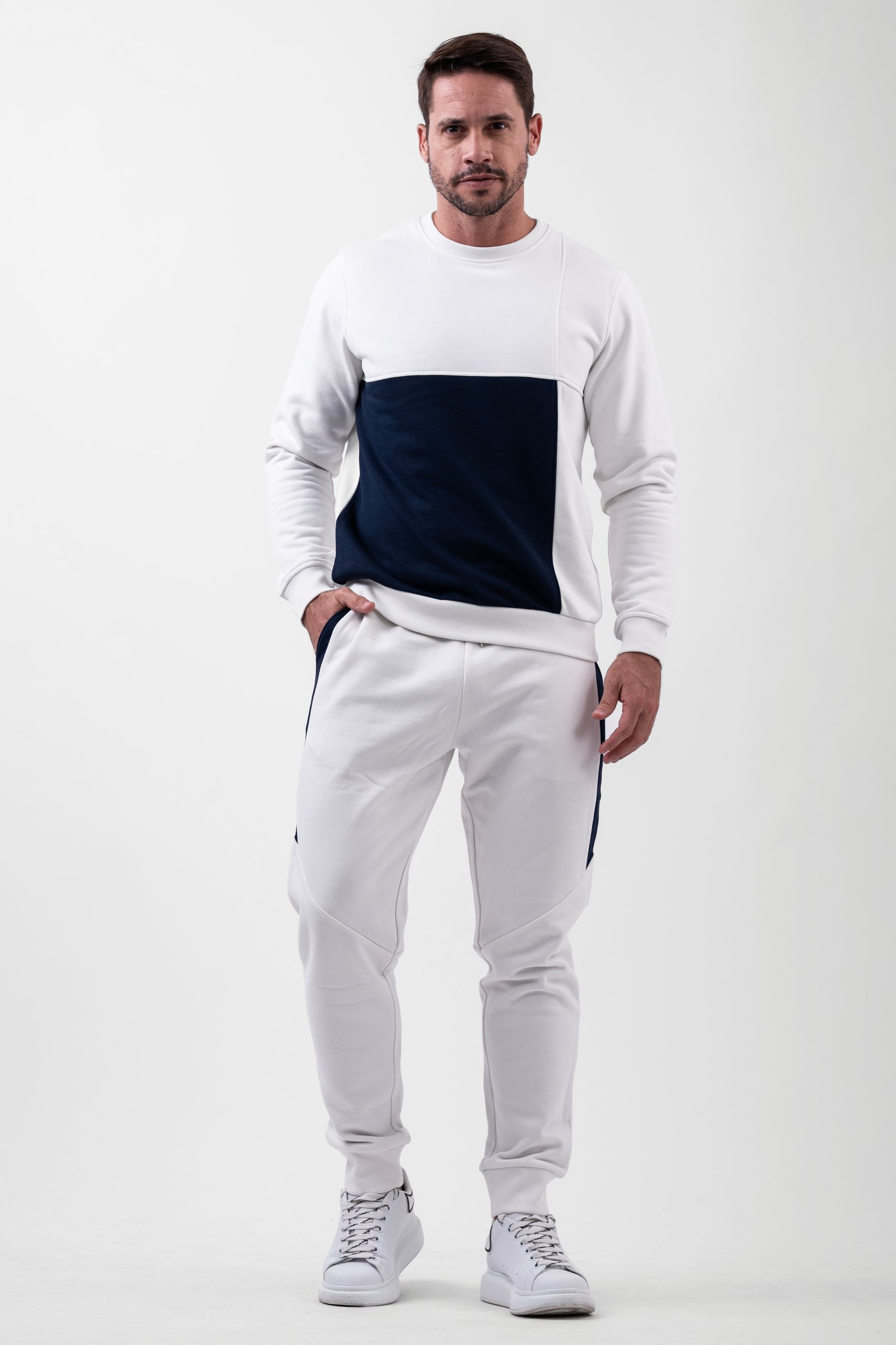 Colour Block Jersey Track Jogger