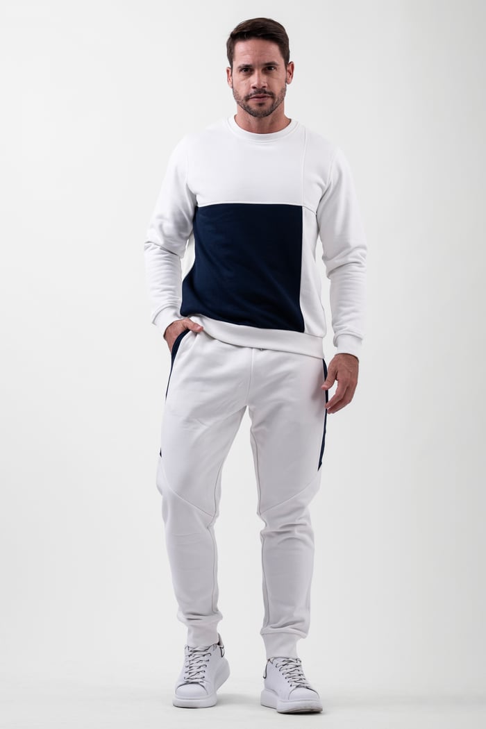 Colour Block Jersey Track Jogger
