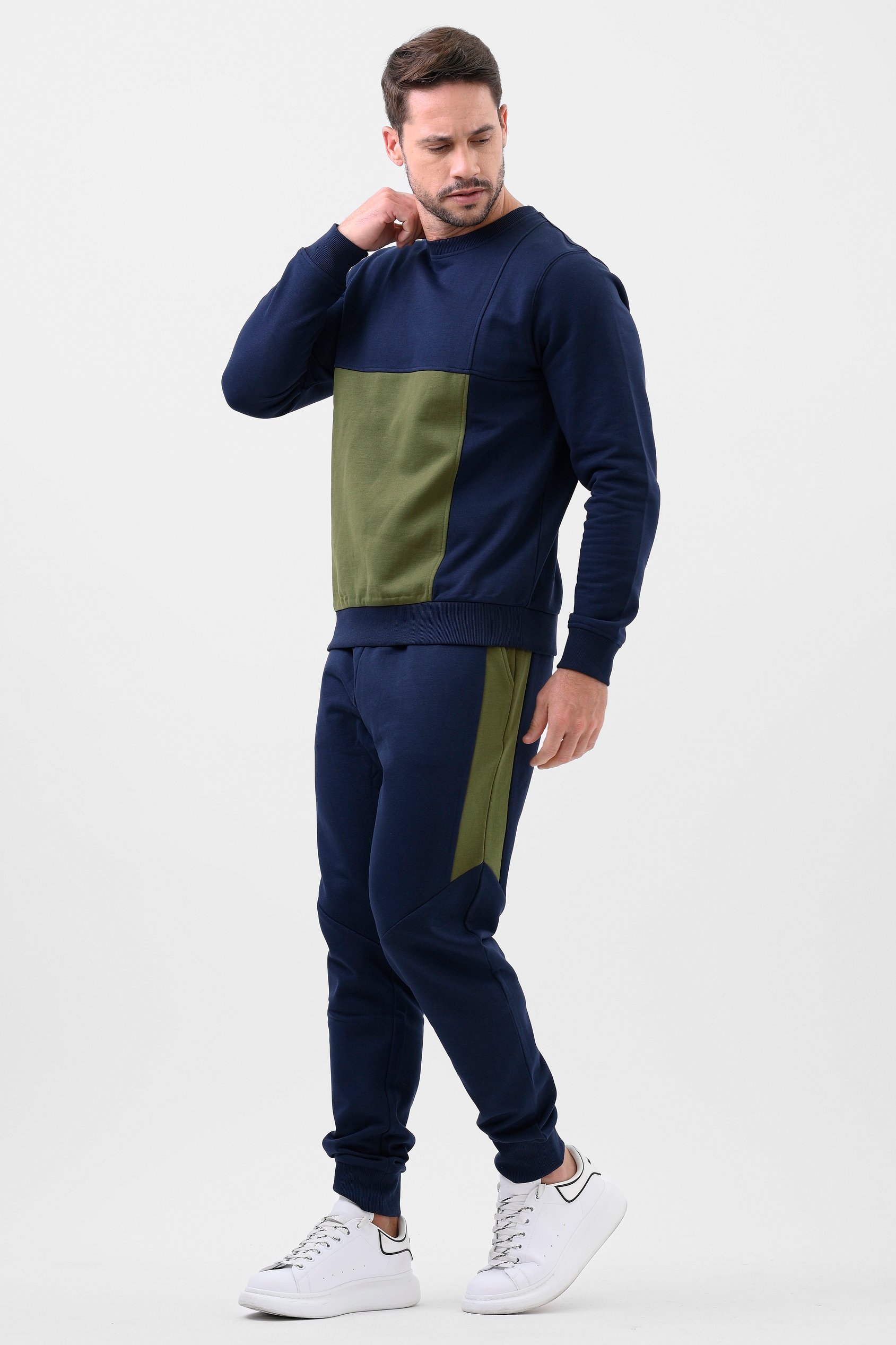 Colour Block Jersey Track Jogger