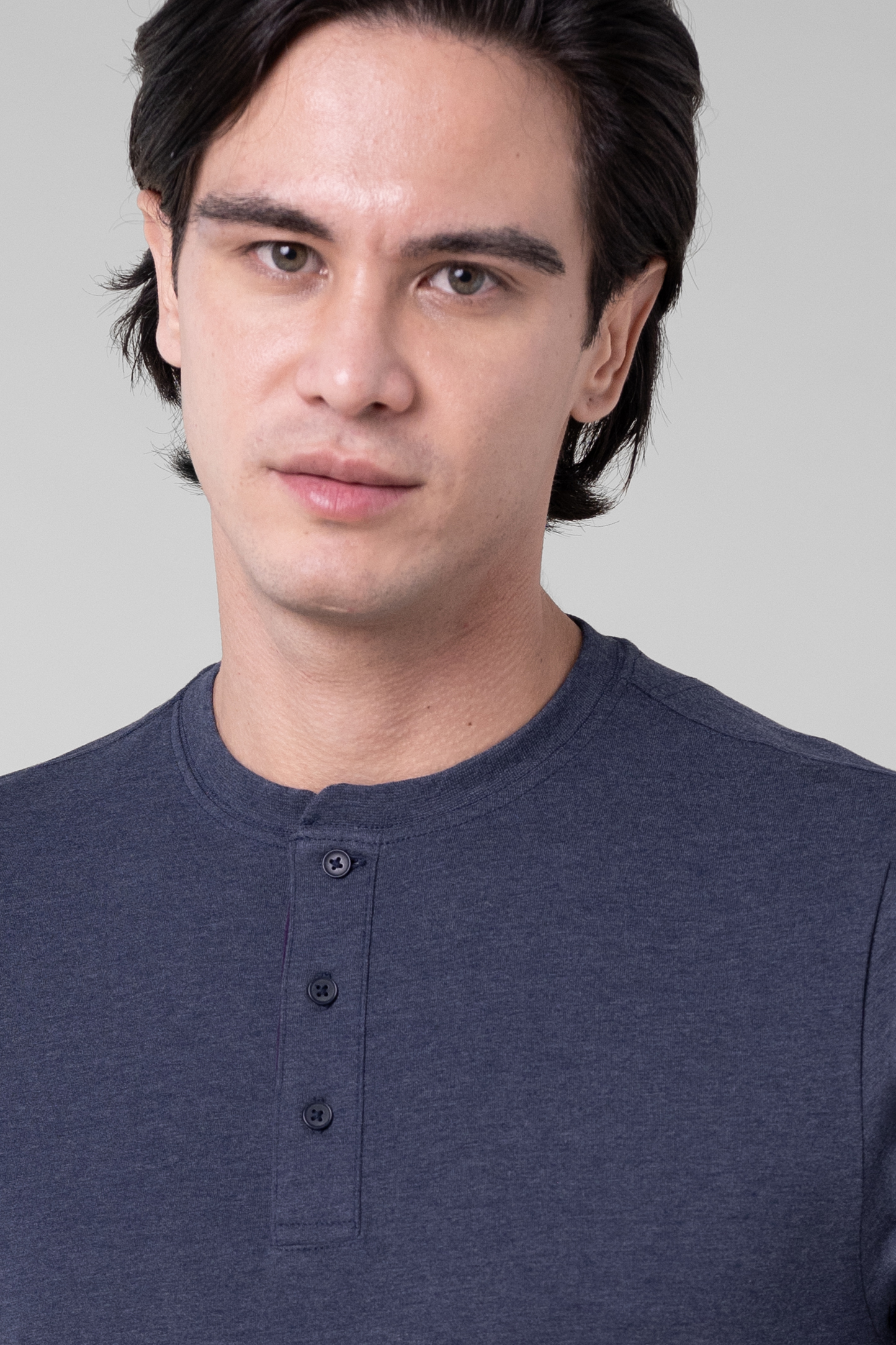 Men's Crew Neck Henley T-Shirt