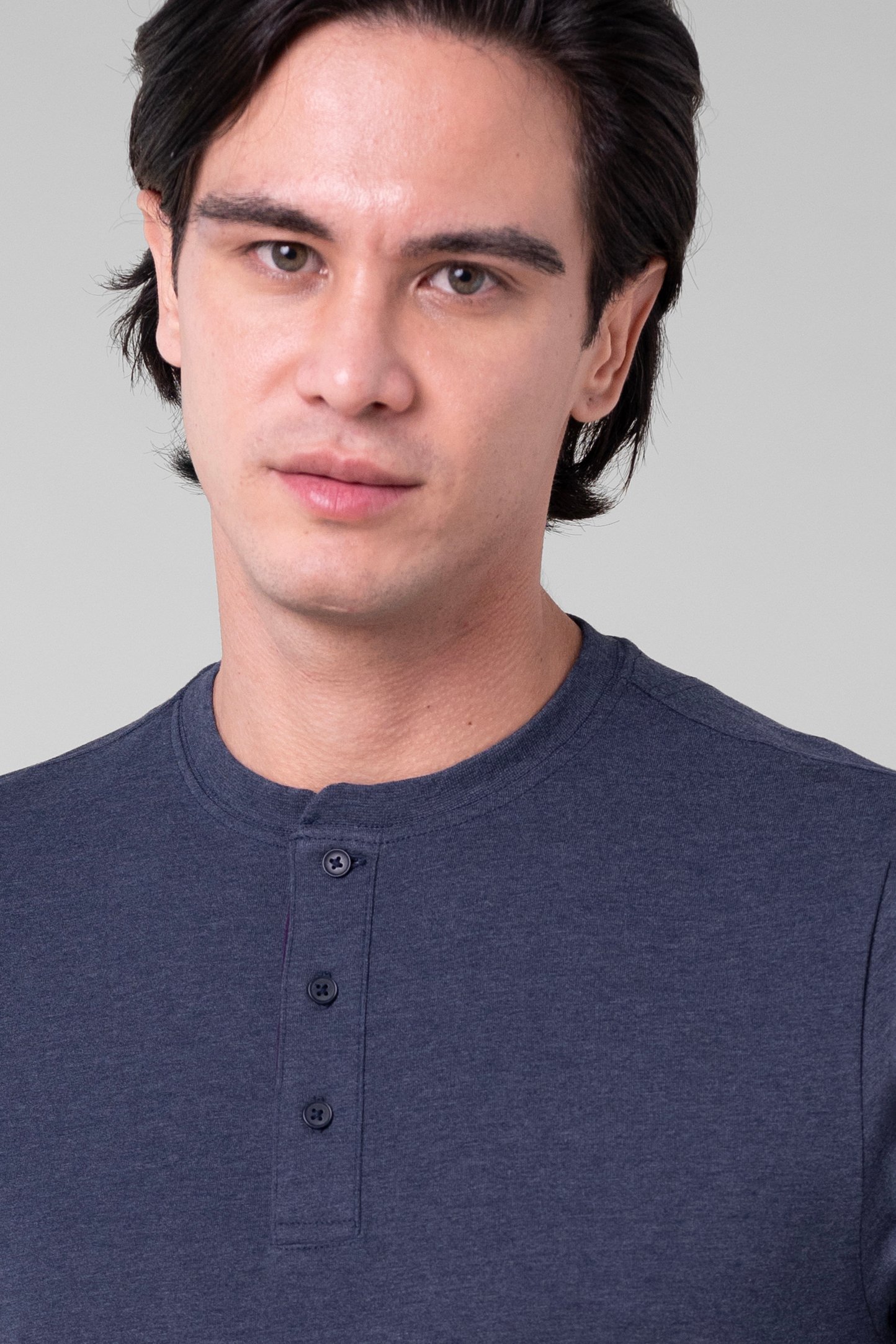 Men's Crew Neck Henley T-Shirt