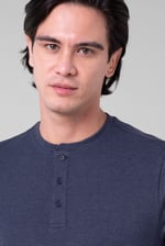 Men's Crew Neck Henley T-Shirt