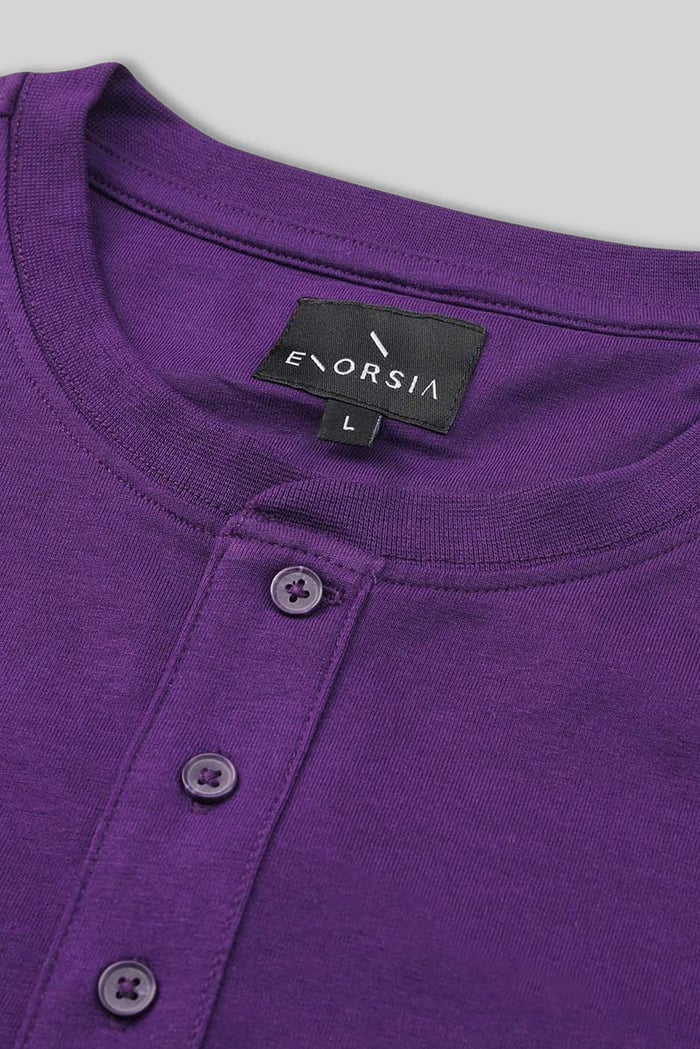 Men's Crew Neck Henley T-Shirt