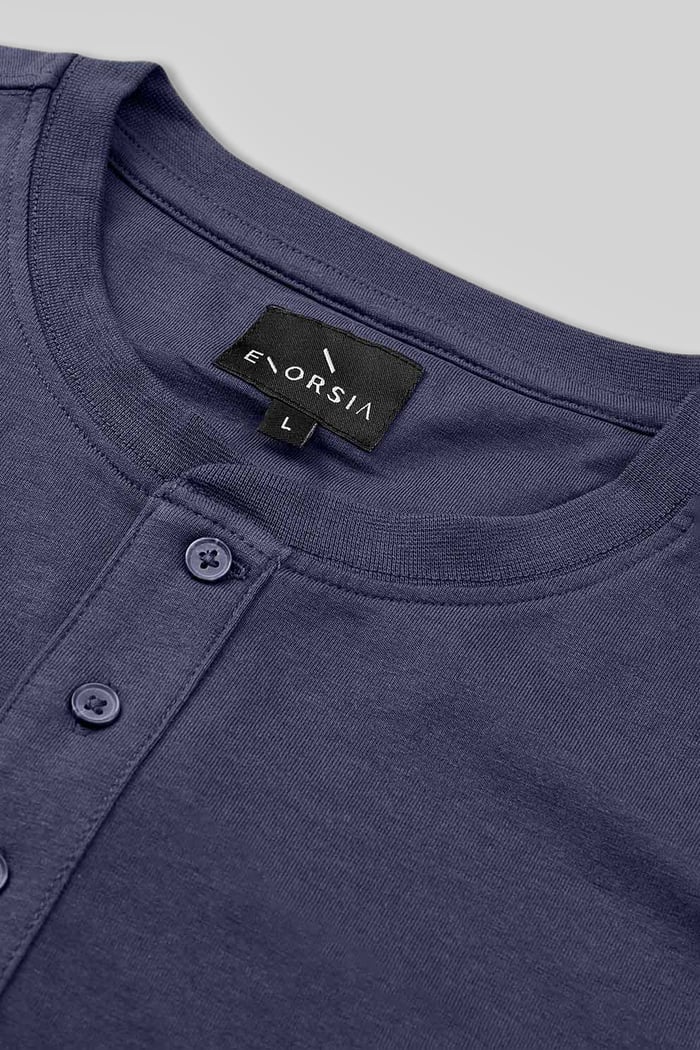 Men's Crew Neck Henley T-Shirt