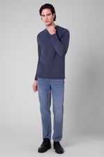 Men's Crew Neck Henley T-Shirt