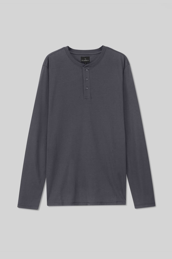 Men's Crew Neck Henley T-Shirt