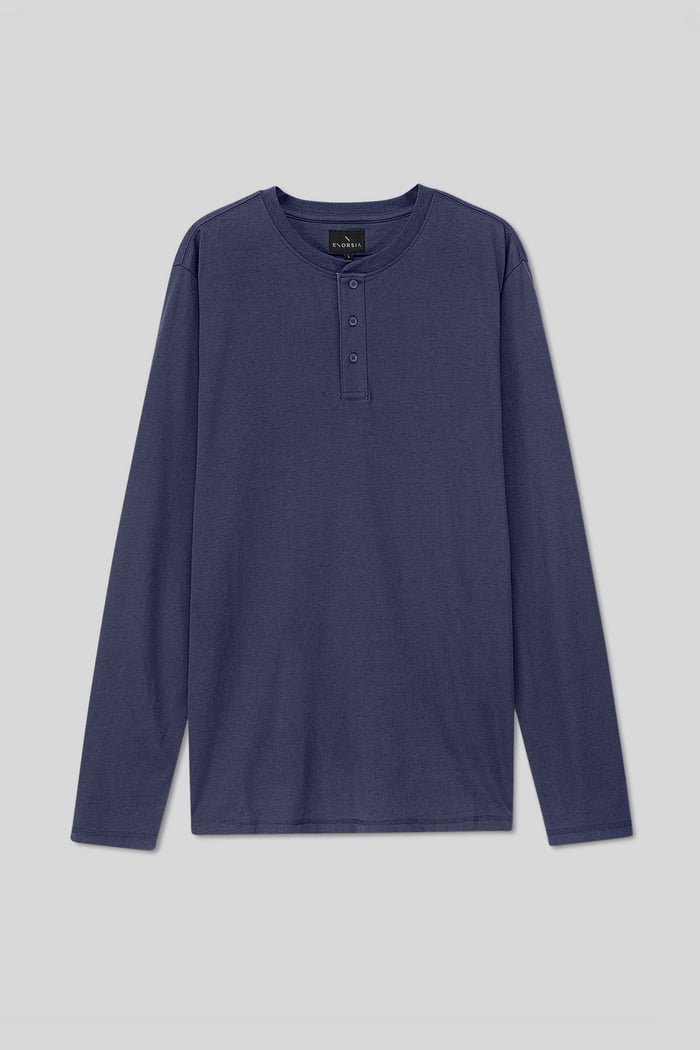 Men's Crew Neck Henley T-Shirt