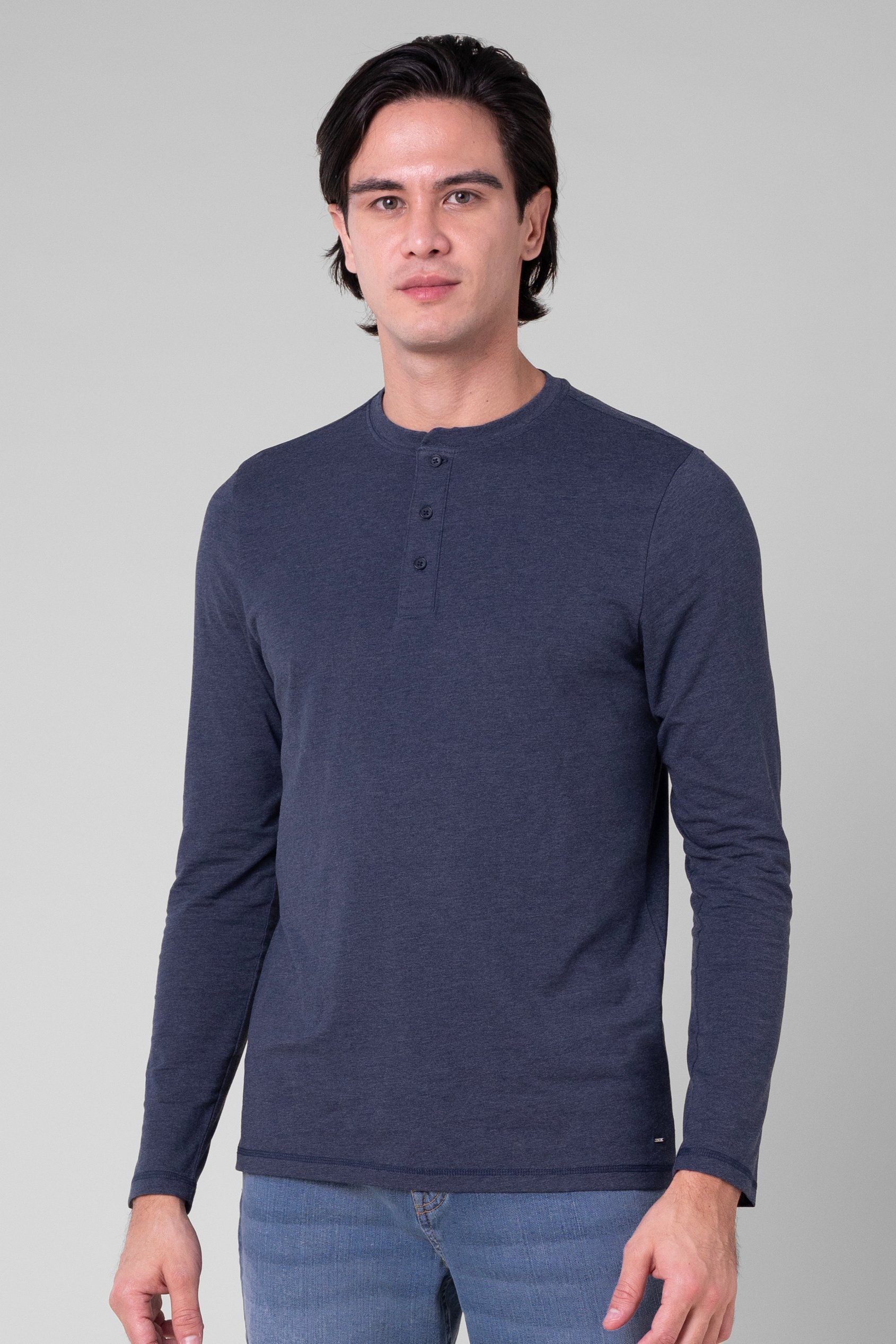 Men's Crew Neck Henley T-Shirt