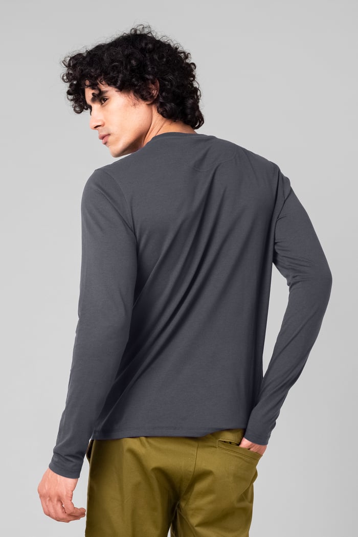 Men's Crew Neck Henley T-Shirt