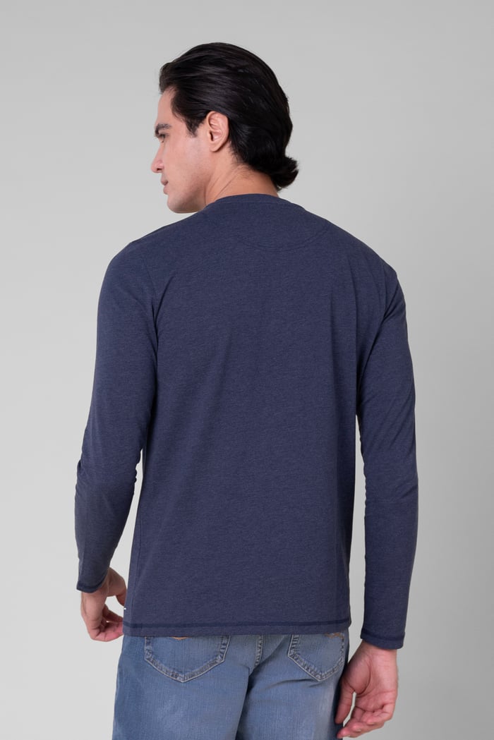Men's Crew Neck Henley T-Shirt