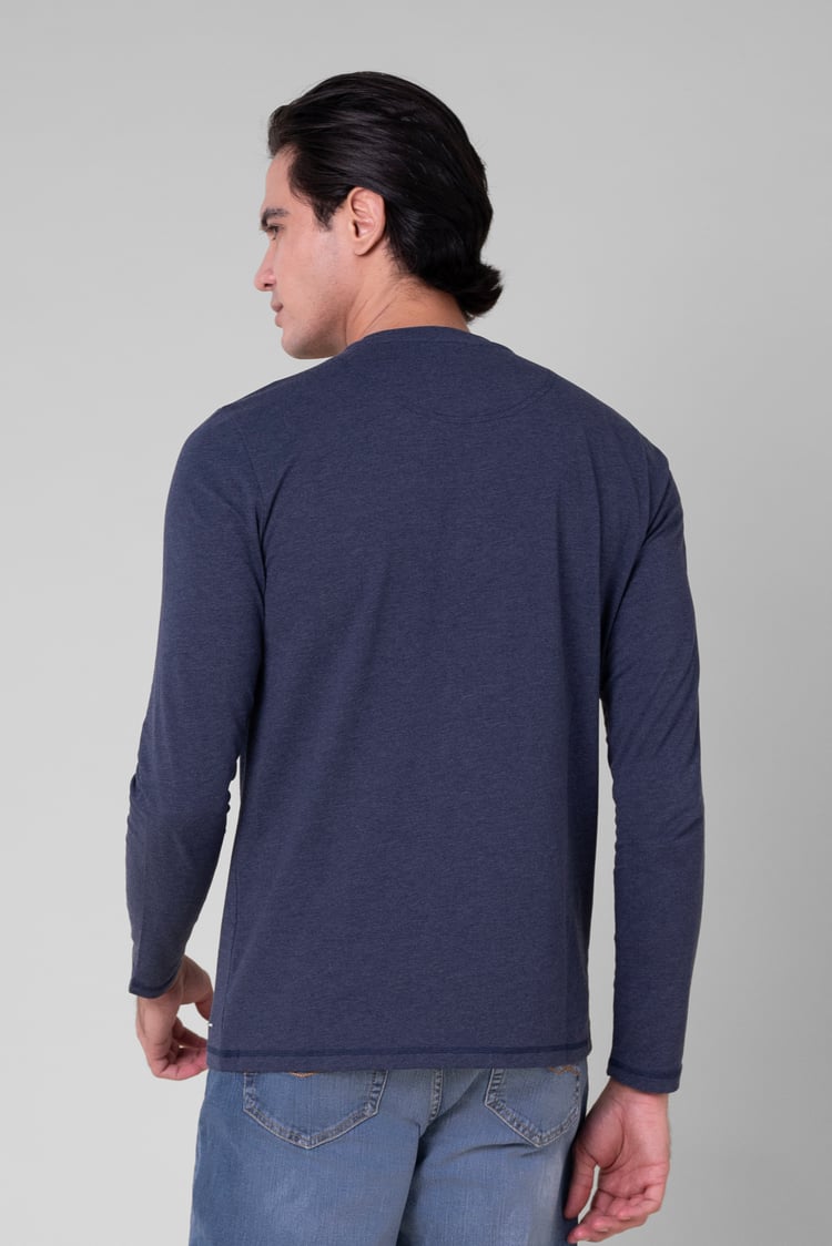 Men's Crew Neck Henley T-Shirt