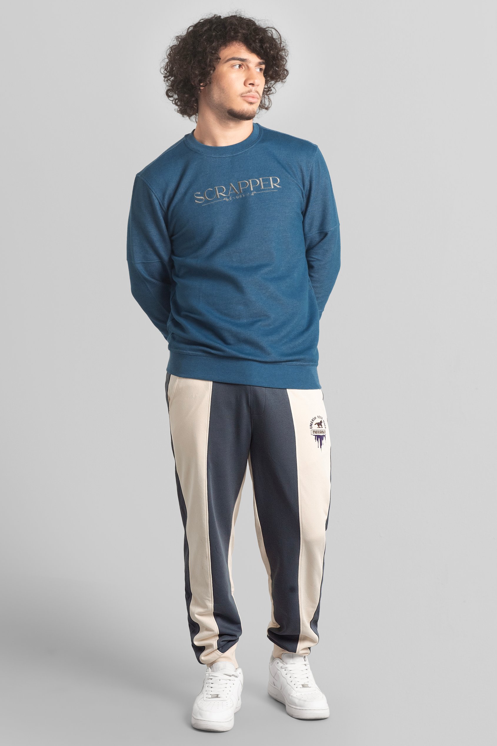 Mens Terry Colourblock Jogger