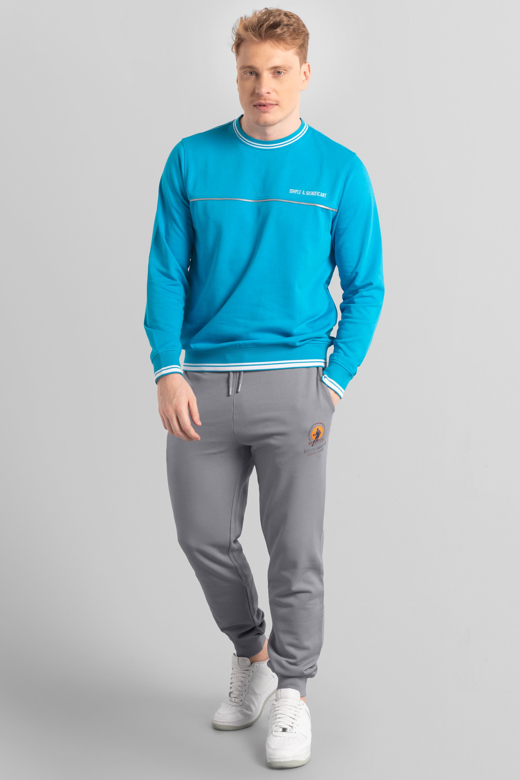 Mens Terry Jogger With Ribbed Cuff