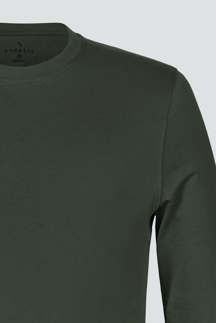 Men's Long Sleeve Cotton T-Shirt 2 Pack