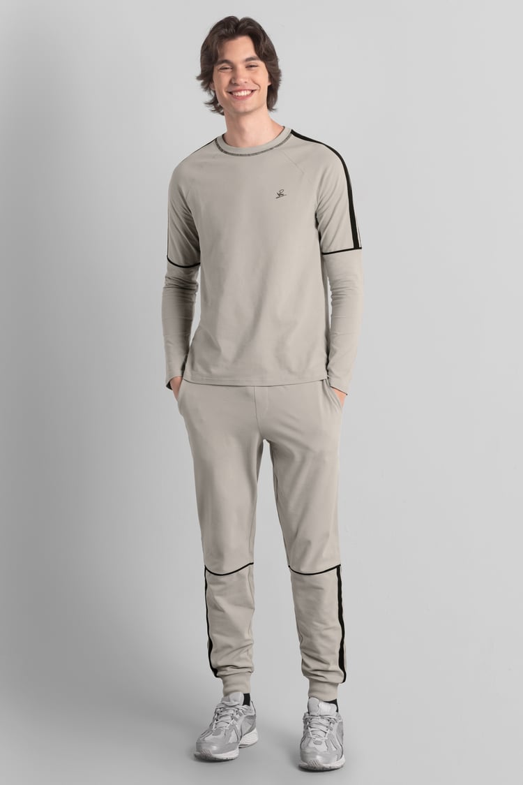 Stretch Jersey Long Sleeve Tee And Jogger Set