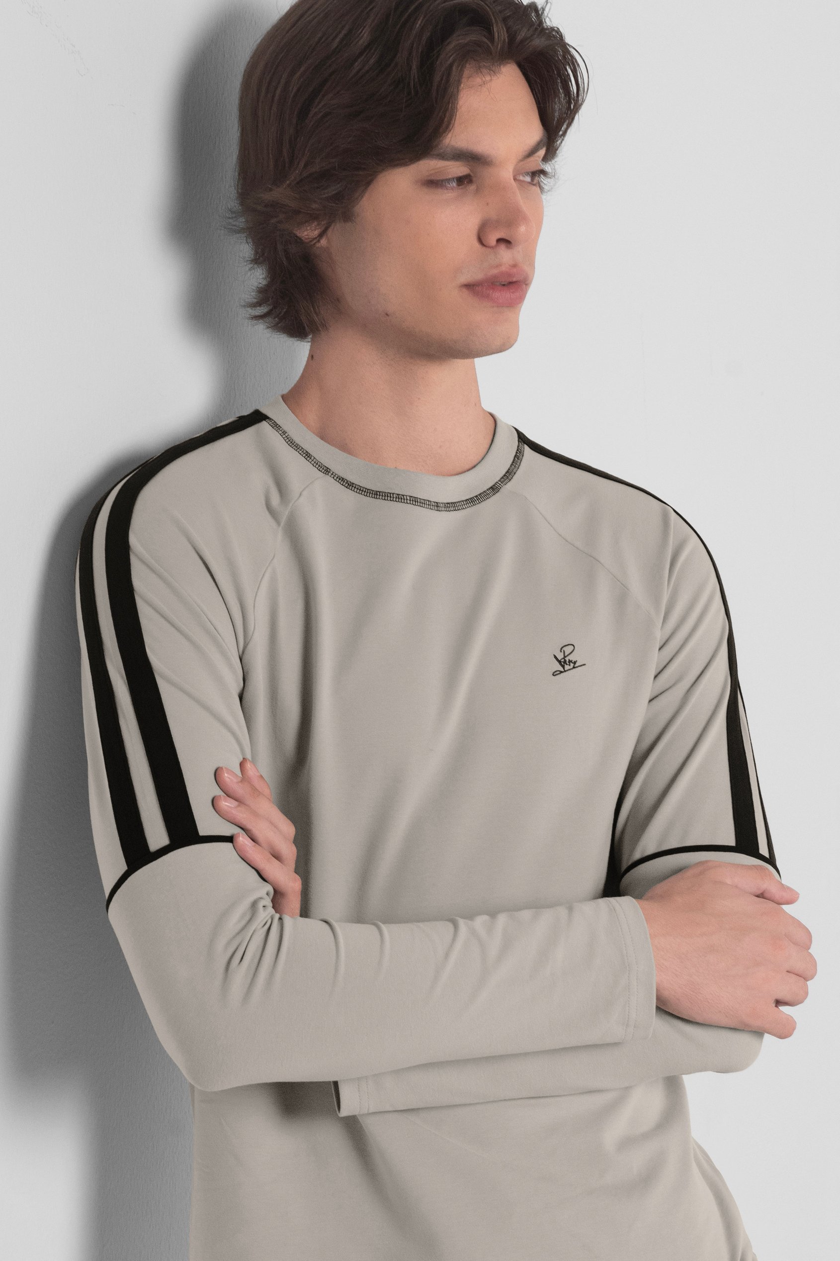 Stretch Jersey Long Sleeve Tee And Jogger Set