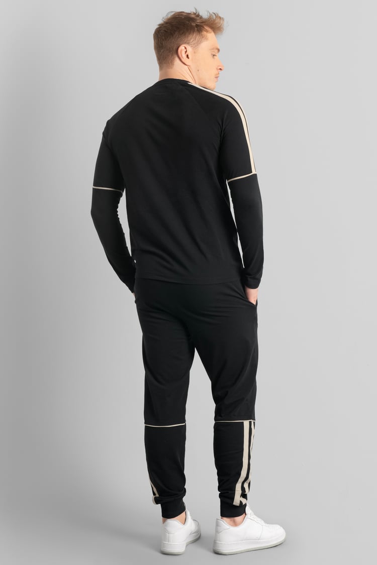 Stretch Jersey Long Sleeve Tee And Jogger Set