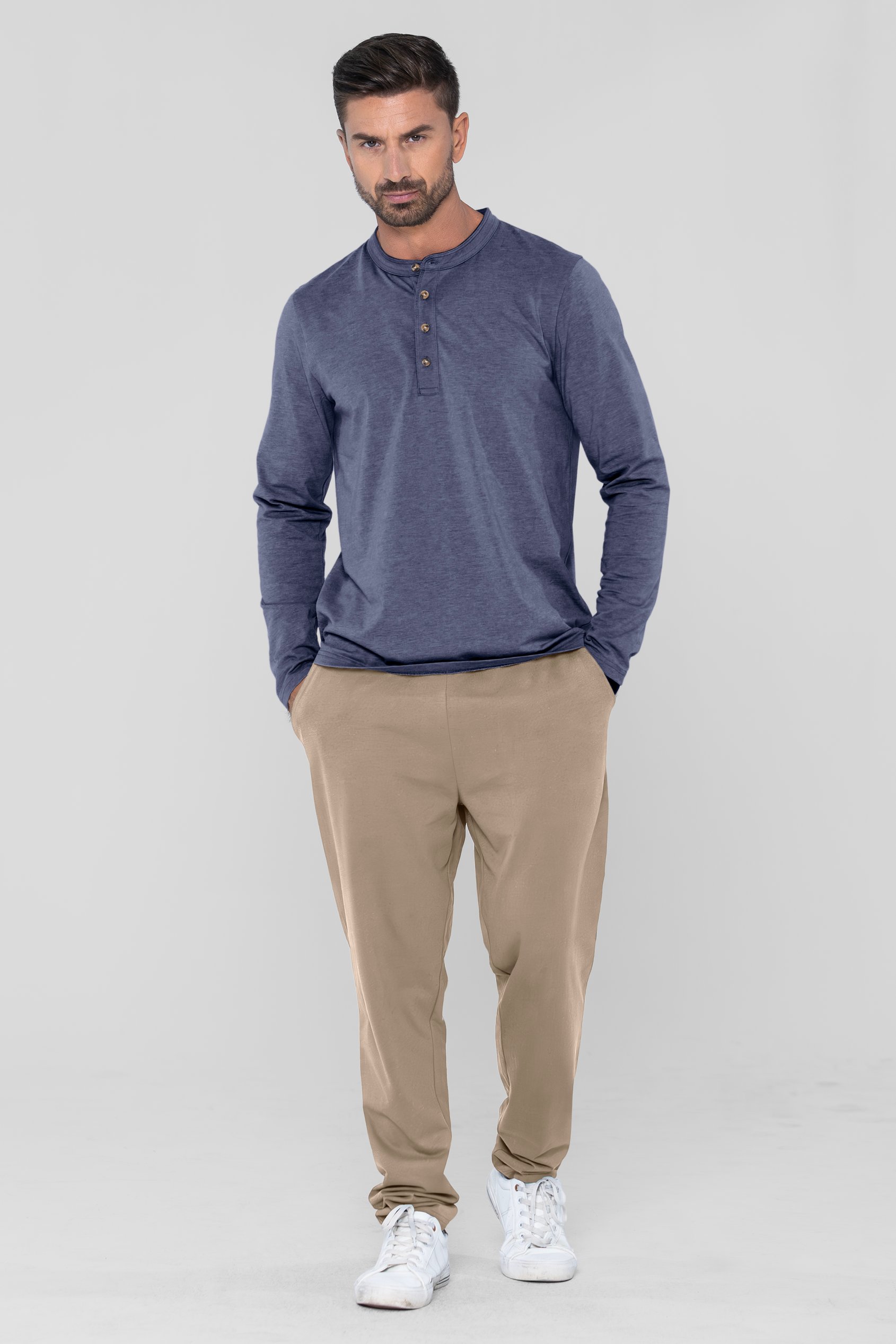 Men's Solid Pyjamas Set
