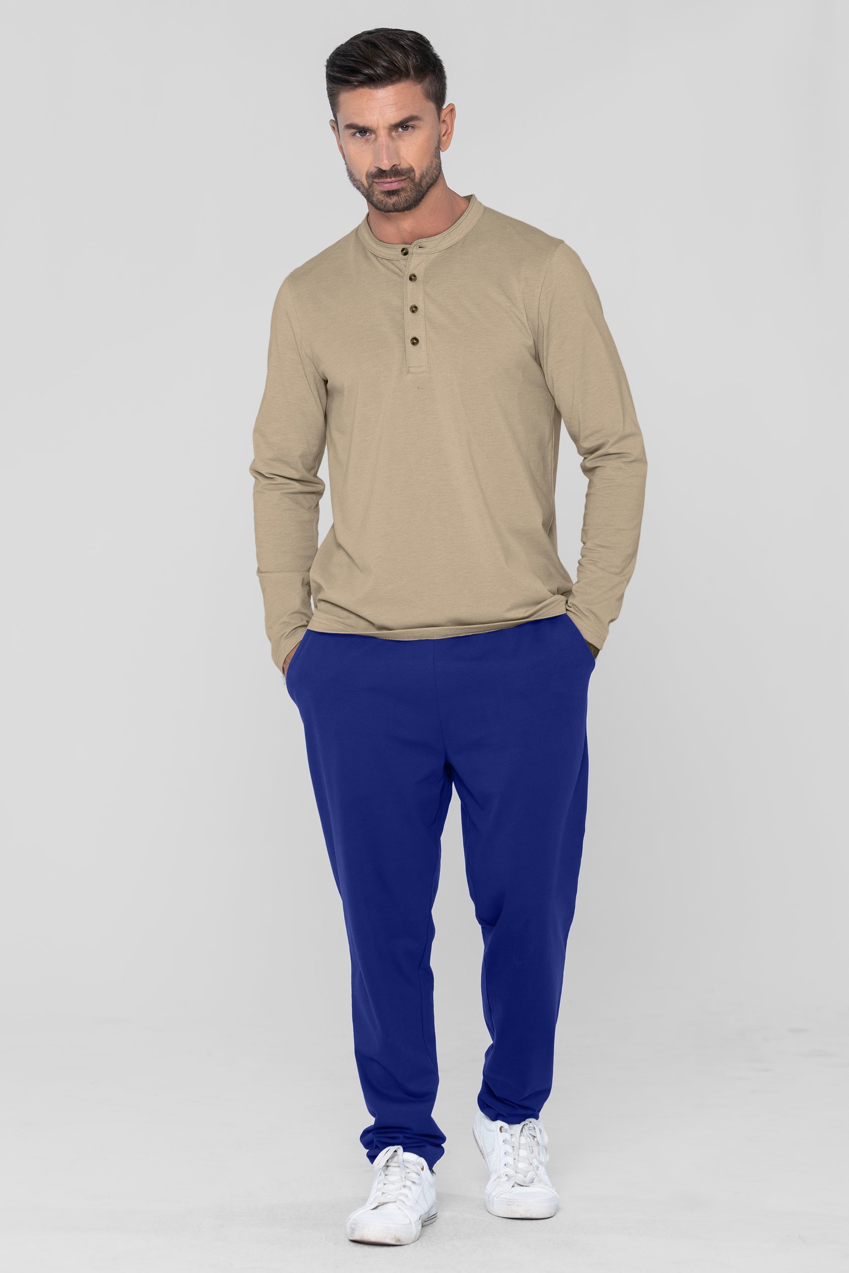 Men's Solid Pyjamas Set