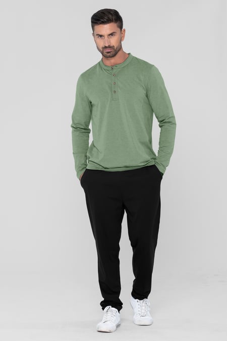 Men's Cream Solid Pyjamas Set