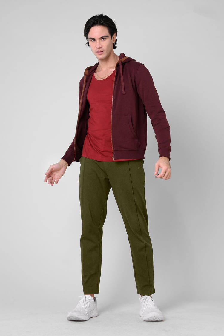 Mens Classic Front Seam Jersey Trouser