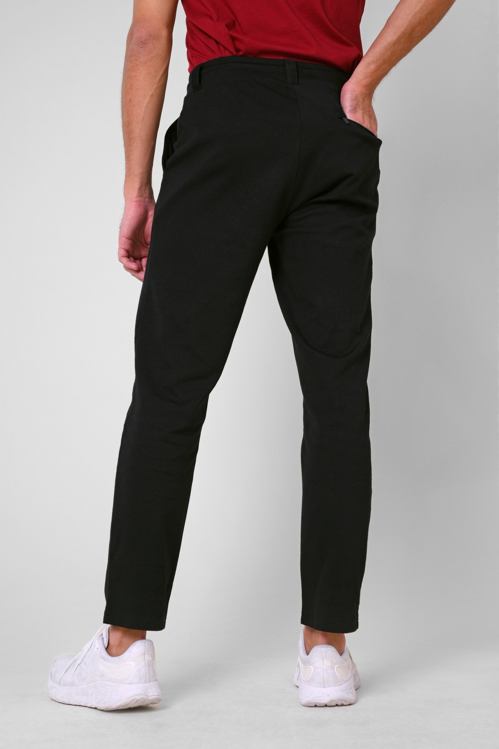 Mens Classic Front Seam Jersey Trouser