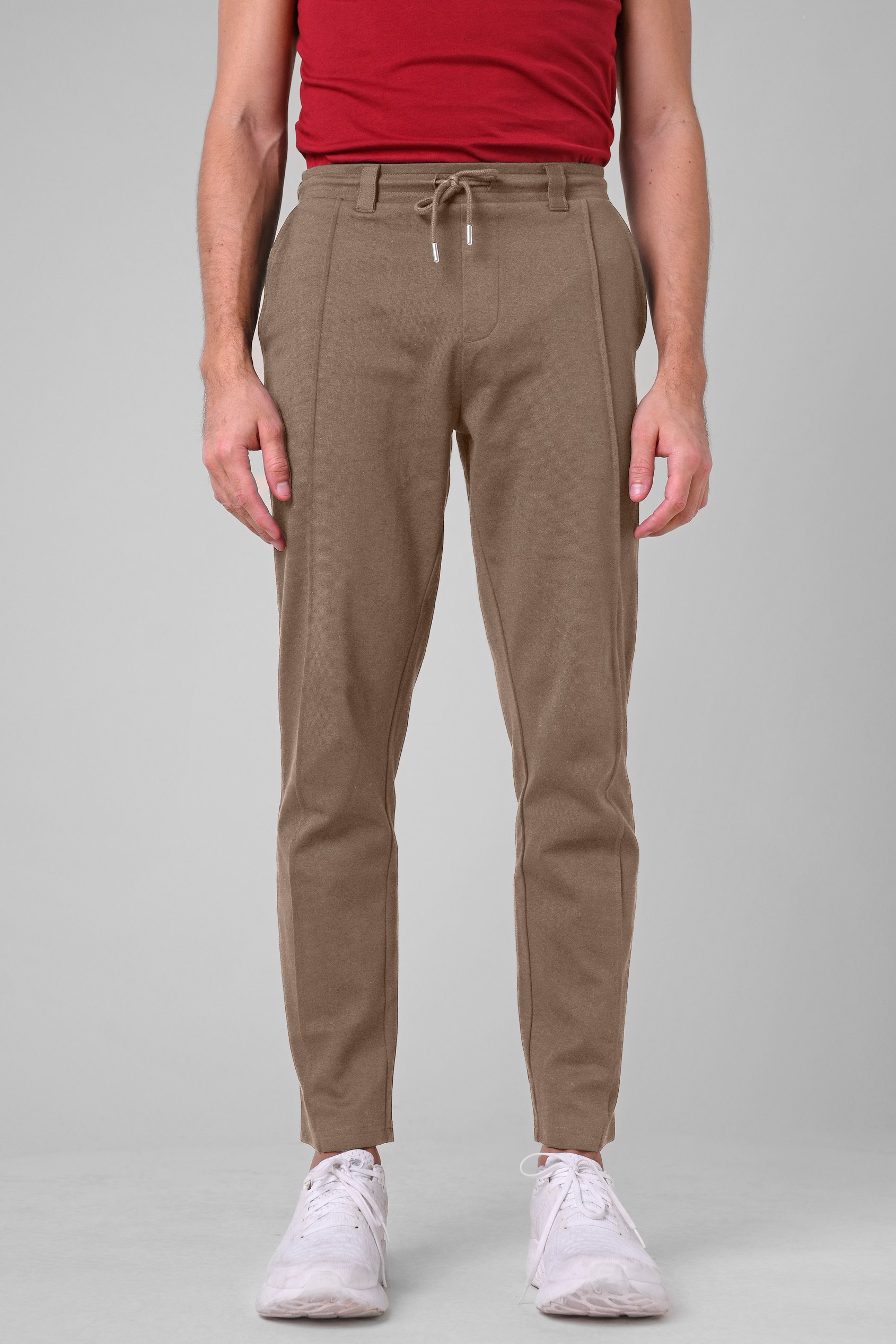 Mens Classic Front Seam Jersey Trouser