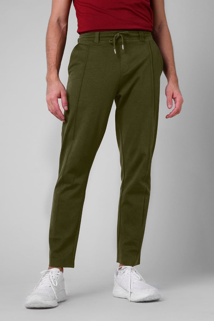 Mens Classic Front Seam Jersey Trouser