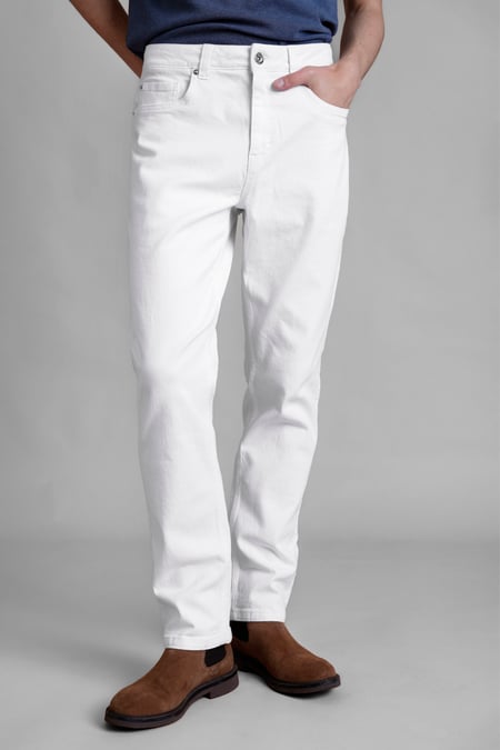 White Slim Fit Essential Stretch Jeans