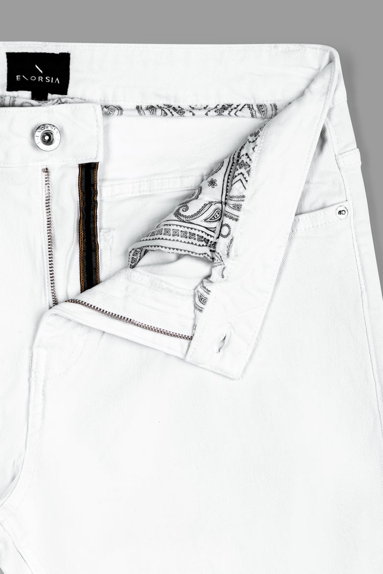 Slim Fit Essential Stretch White Jeans