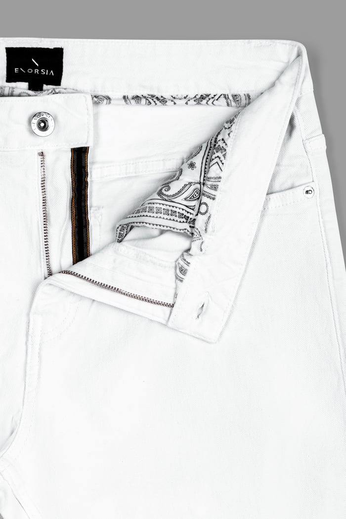 Slim Fit Essential Stretch White Jeans