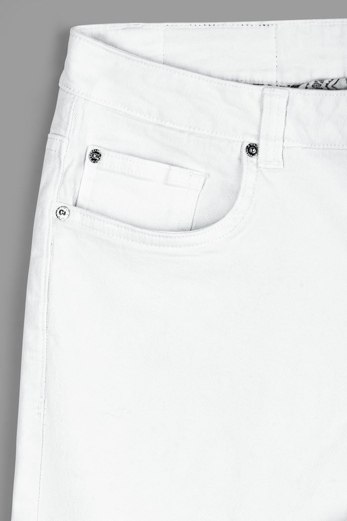 Slim Fit Essential Stretch White Jeans