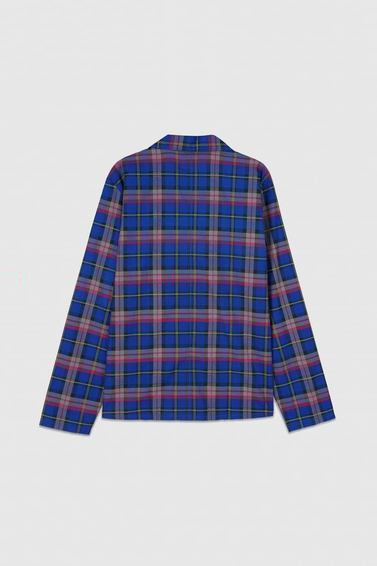 Mens Blue & Green Nightwear Shirt