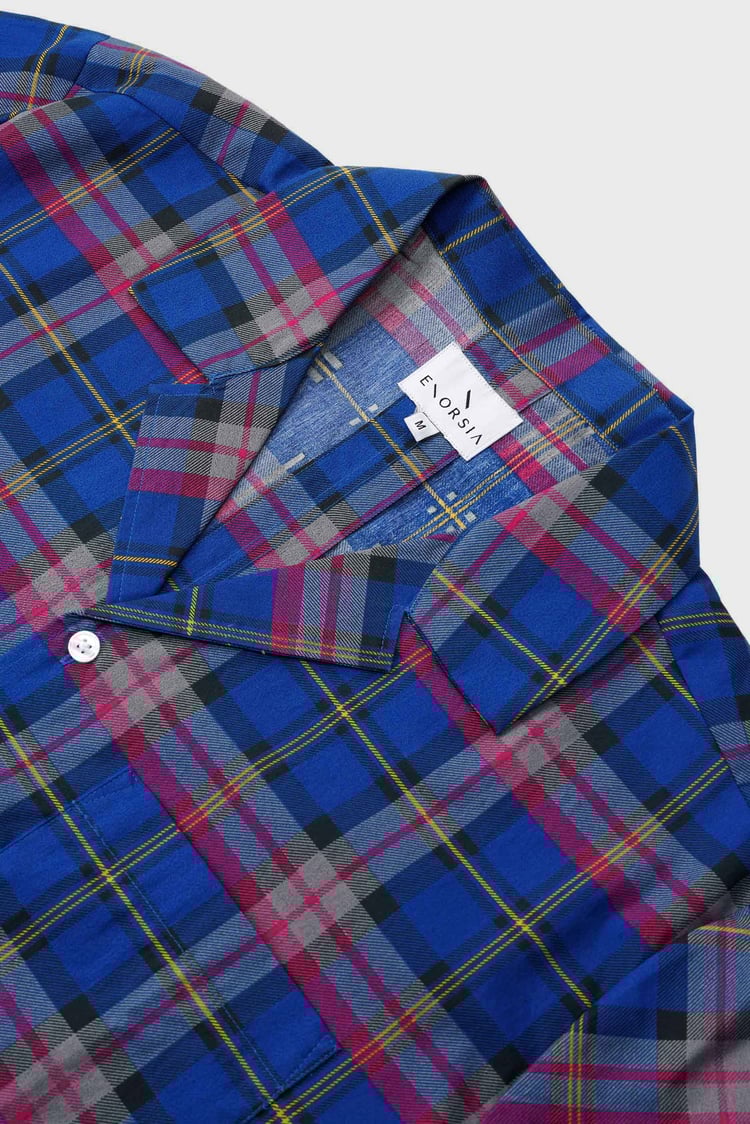 Mens Blue & Green Nightwear Shirt